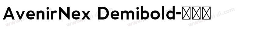 AvenirNex Demibold字体转换